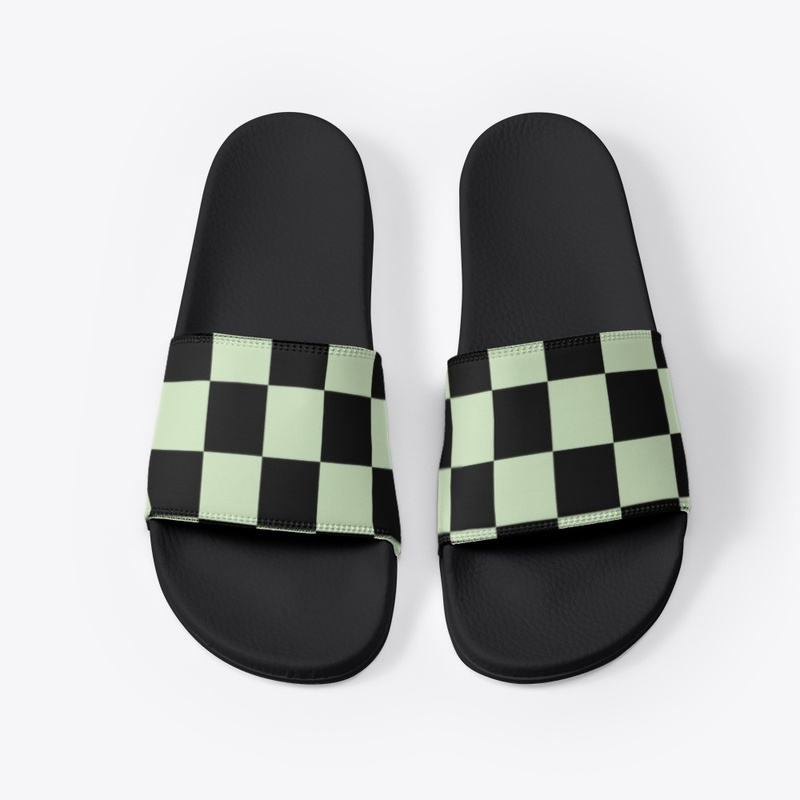 Retro Style Mint & Black Checkerboard