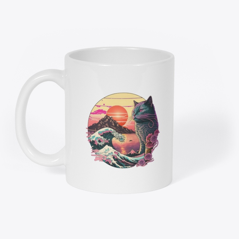 The Great Wave with Cat 
