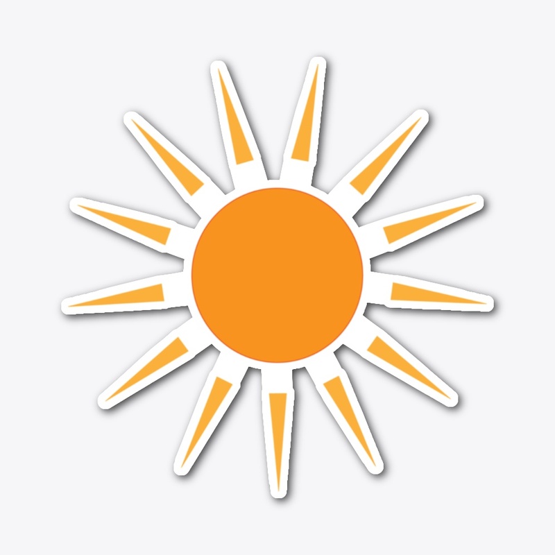 The sun shines yellow