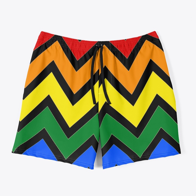 Chevron Rainbow Swim Shorts