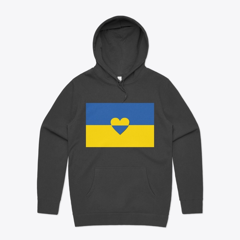Ukrainian Flag with Heart