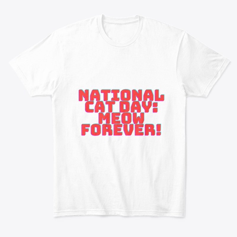 National Cat Day T-Shirt Design