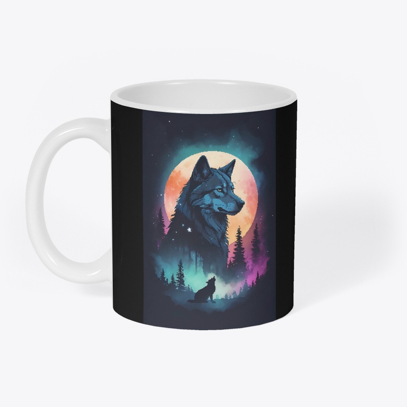 silhouette of a wolf