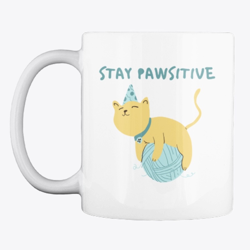 STAY PAWSITIVE CAT