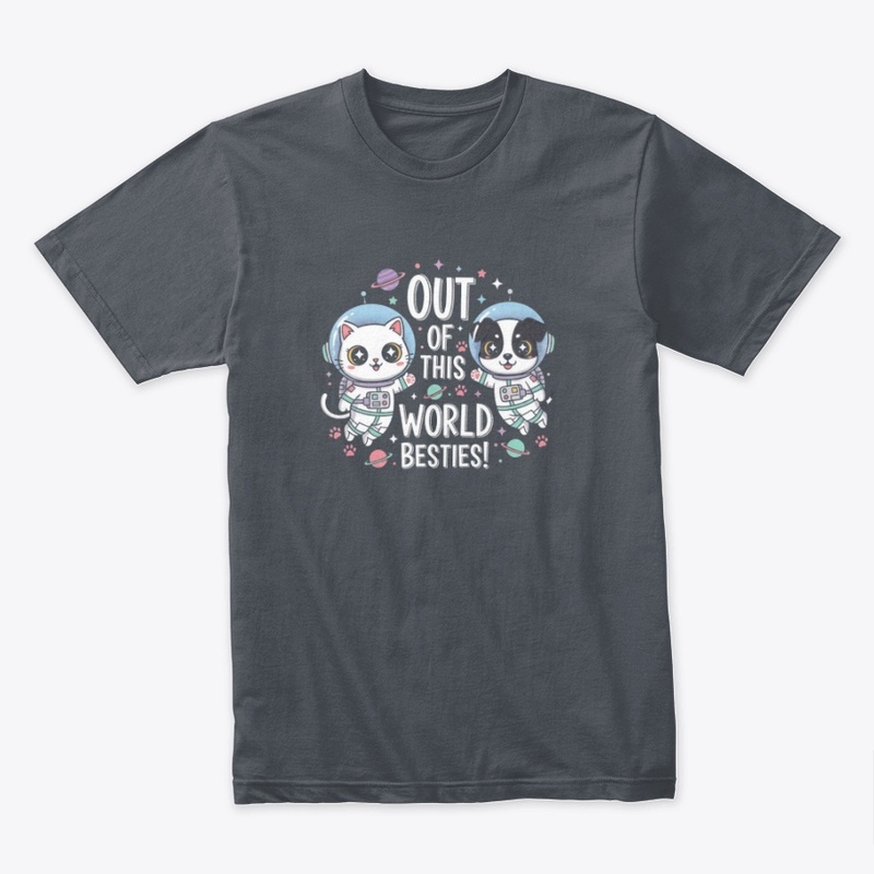 Space Besties Milo & Bo Kawaii Tee🚀🐾
