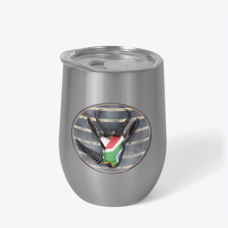 Springbok eating All Black fern