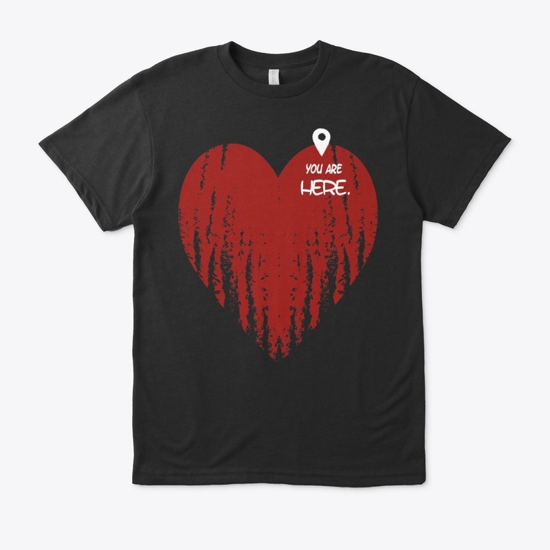 You Are Here Cute Red Heart Gift