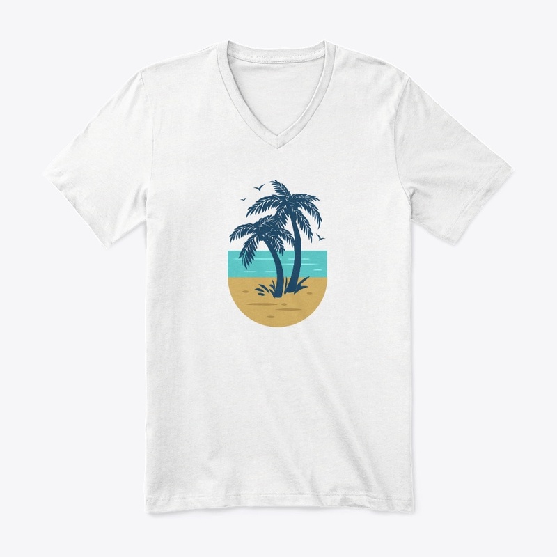Palm Trees Retro Tropical Beach