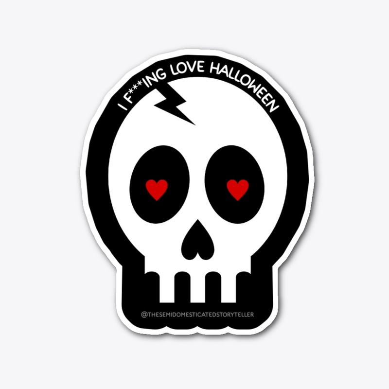 I Love Halloween Skull