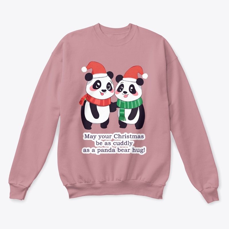 "Panda Hug Christmas Wishes"
