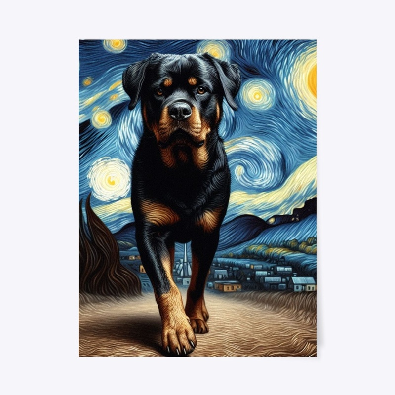 Rottweiler Starry Night
