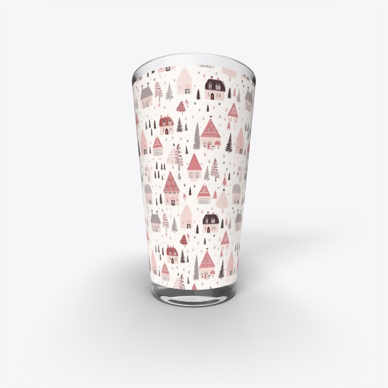 Elegant Pink Funny Christmas Pattern