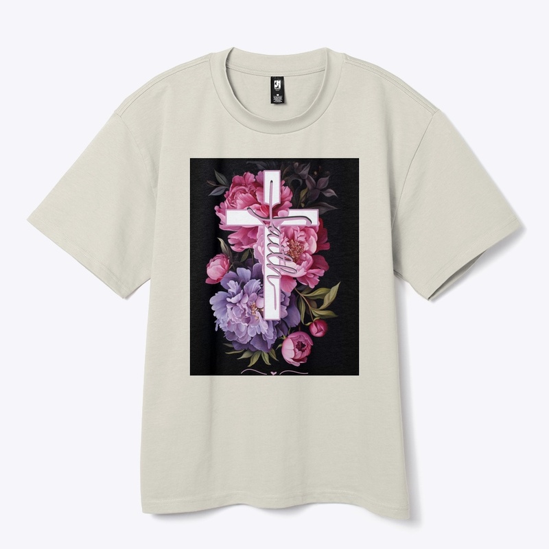 Floral Faith Cross Mauve
