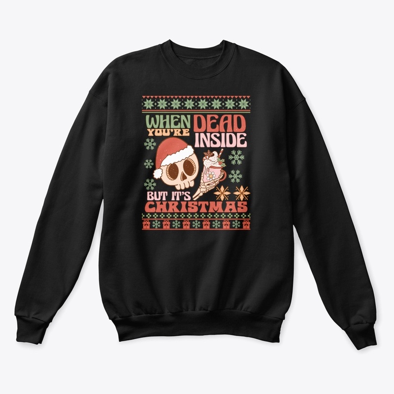 skeleton jolly af ugly christmas sweater