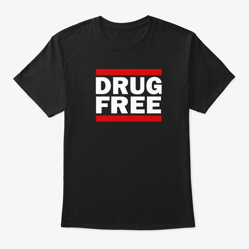 DRUG FREE White Logo Tee