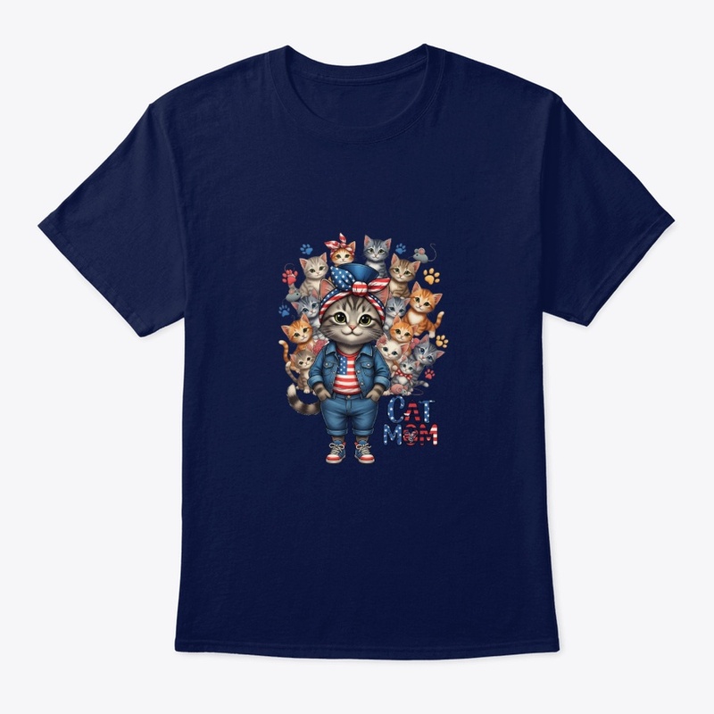 Proud Cat Mom - American Kitty Crew Tee