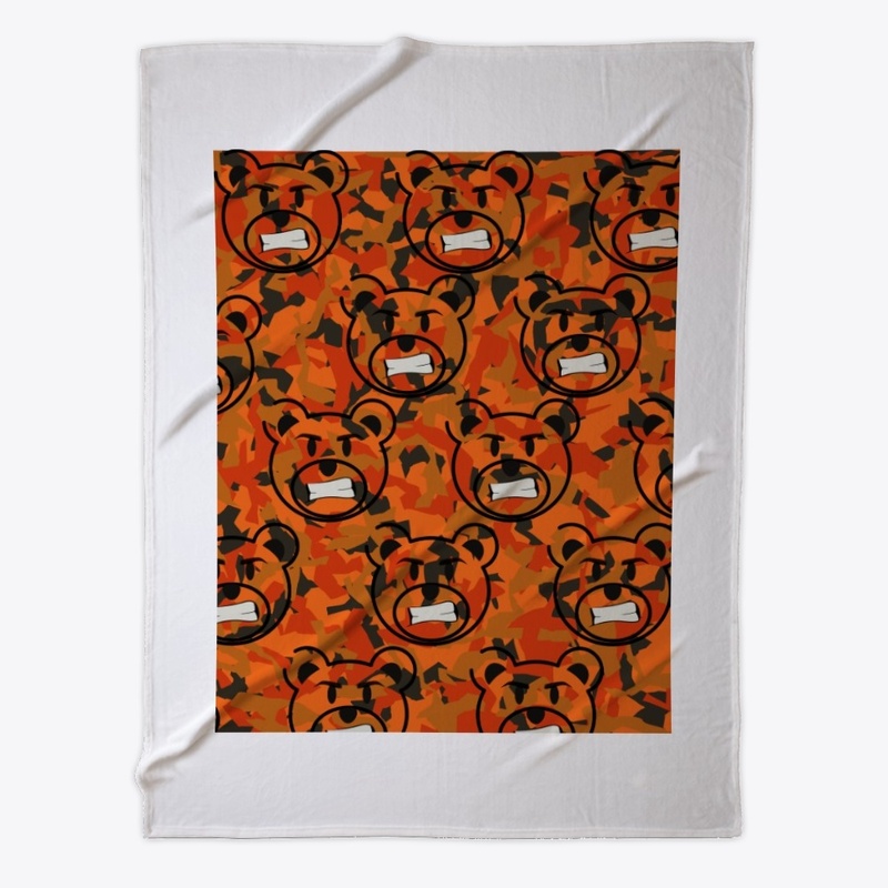 369 Fire Orange Camo Bear