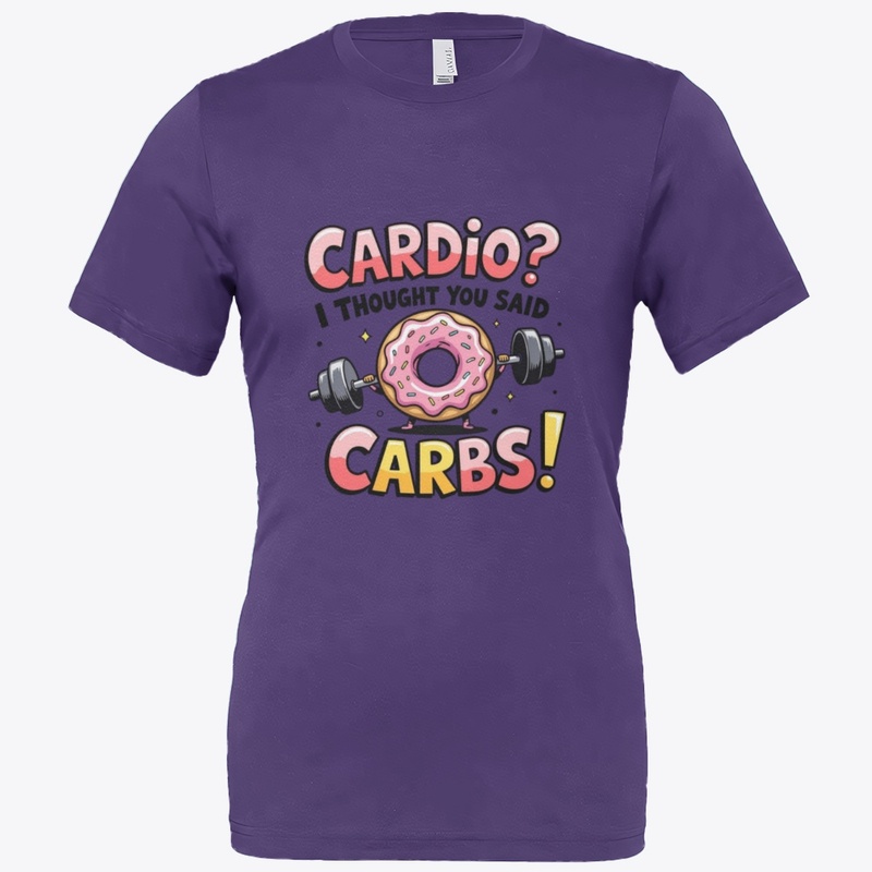 Funny Donut Gym Design T-Shirt