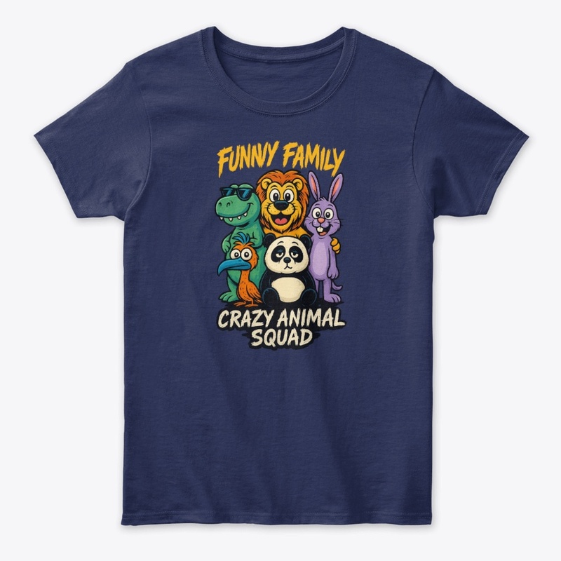 "Funny Family – Crazy Animal Squad Tee"