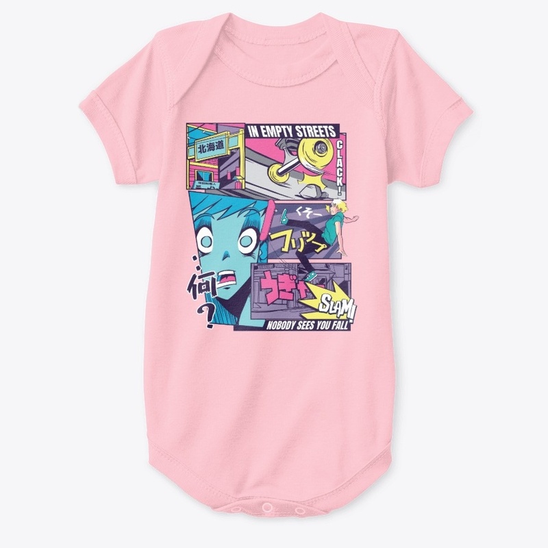 Anime Vaporwave Skater Fall Comic