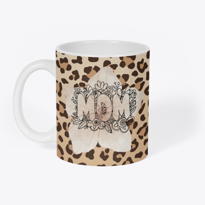Mom with Cheetah Print & floral pattern