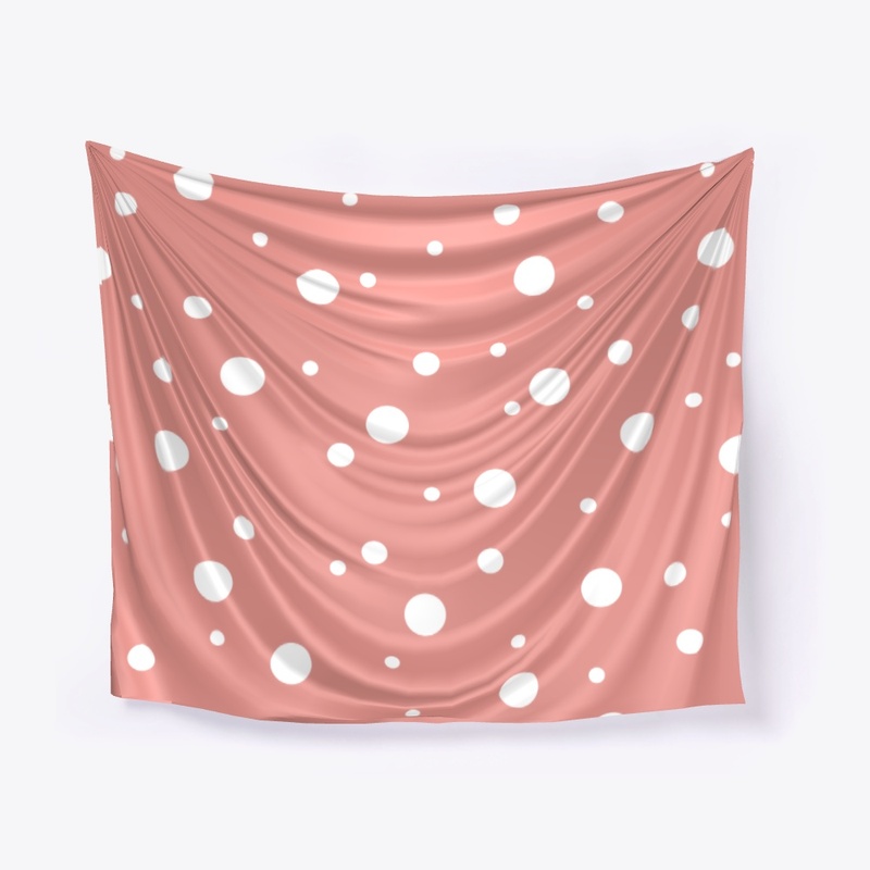 Landu - Minimal White Dots On Rose Pink