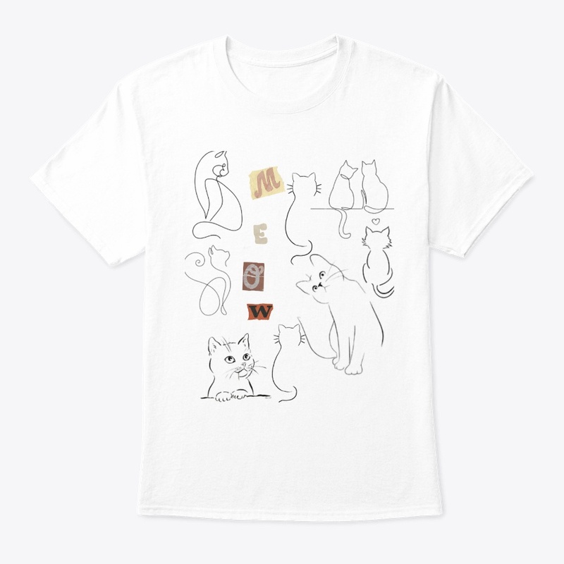 Meow Shirt, Cat Tee, Animal Lover Tee