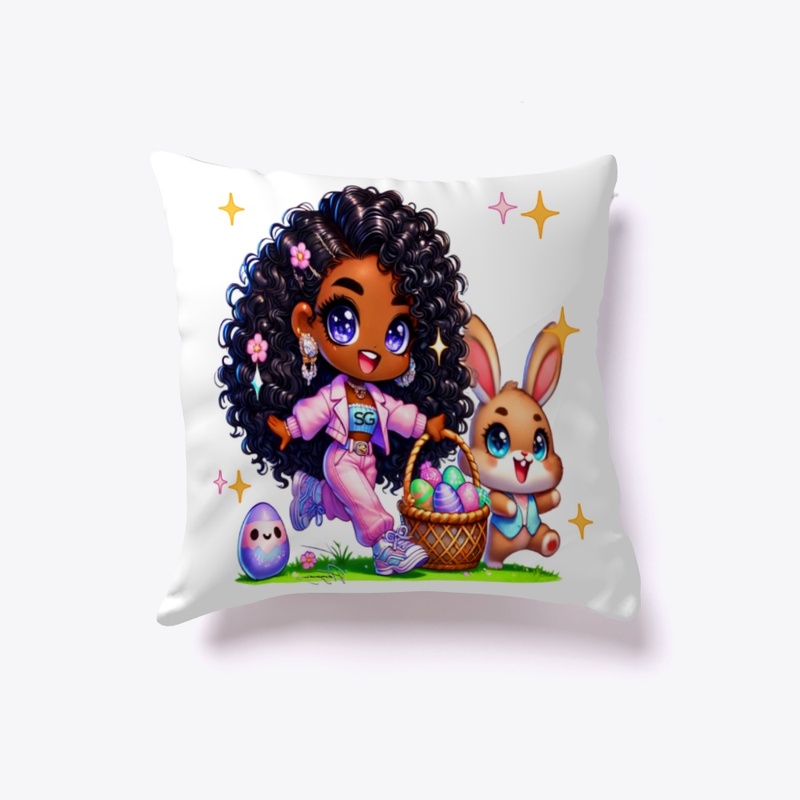 Black Chibi Easter Bunny Girl